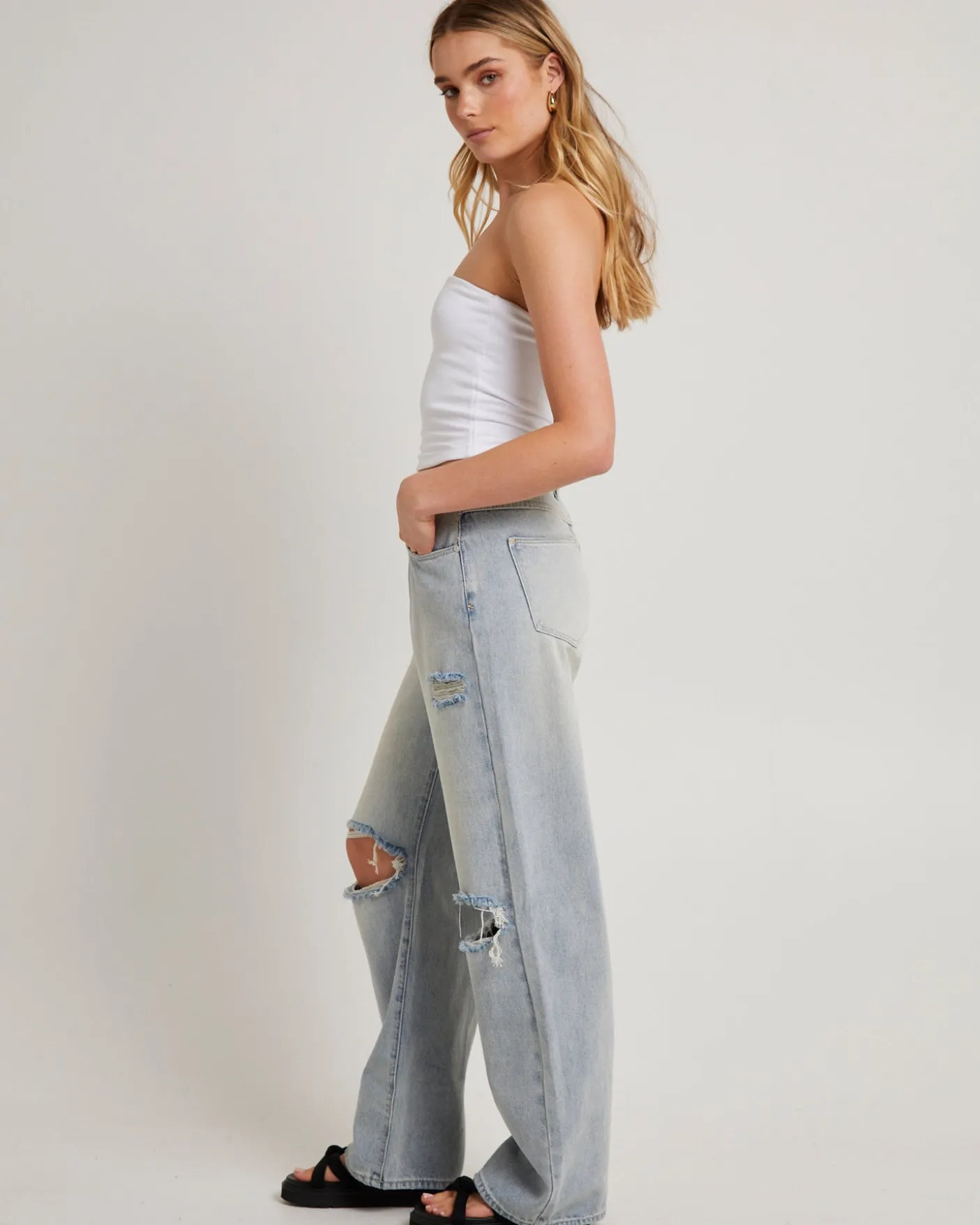 95 Baggy Denim Jeans Caterina Torn