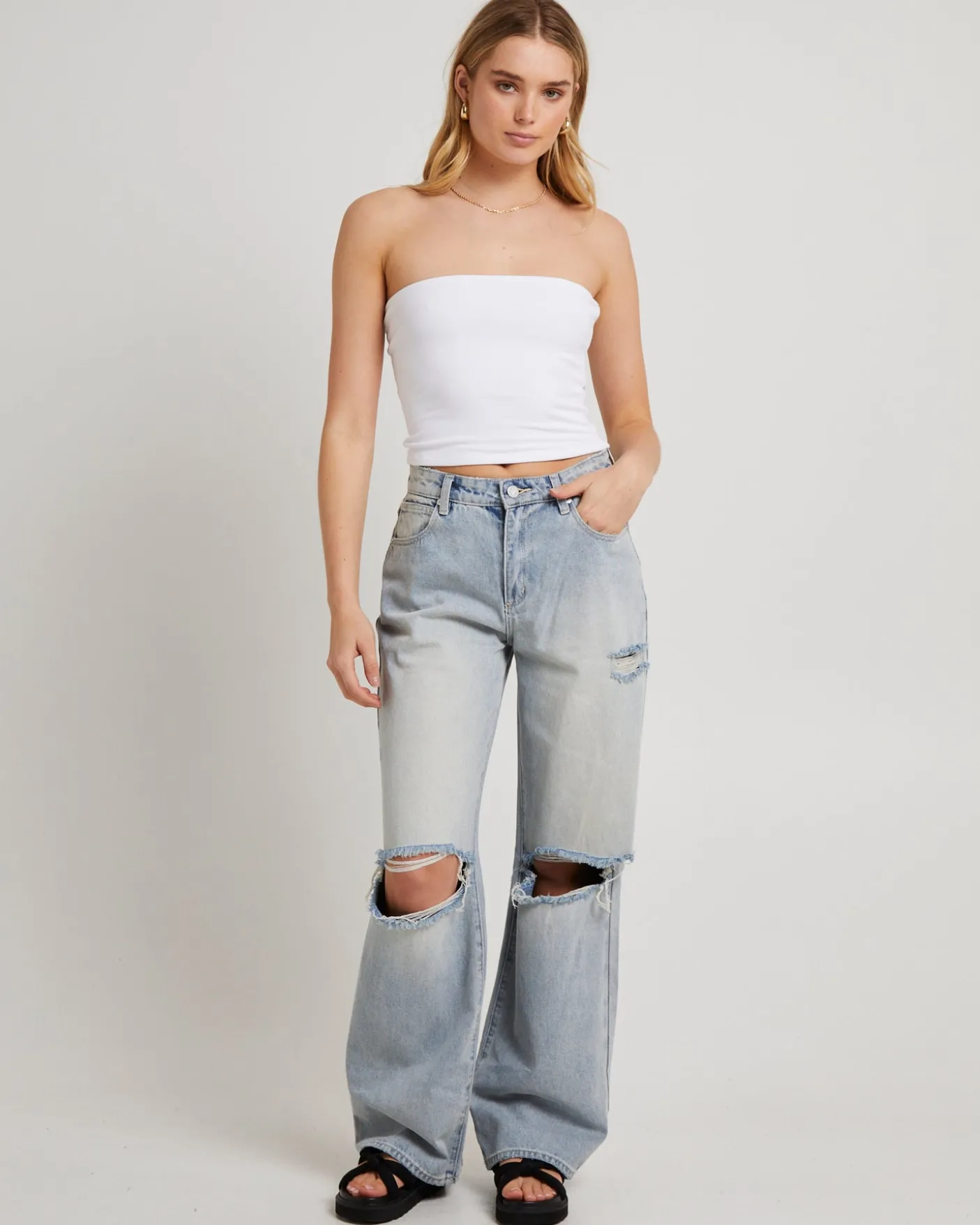 95 Baggy Denim Jeans Caterina Torn