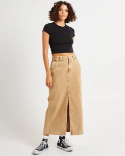 874 Denim Maxi Skirt Desert Sand