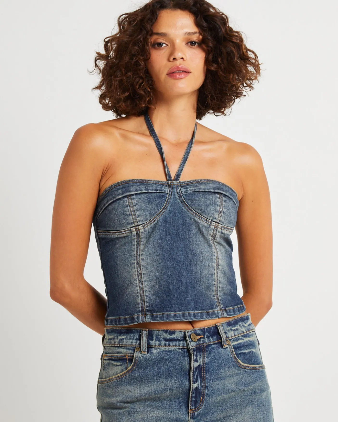 00 Denim Top Zendaya