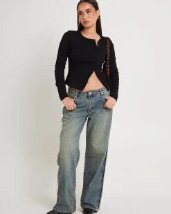 99 Low Baggy Denim Jeans Raw Roxie
