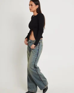 99 Low Baggy Denim Jeans Raw Roxie