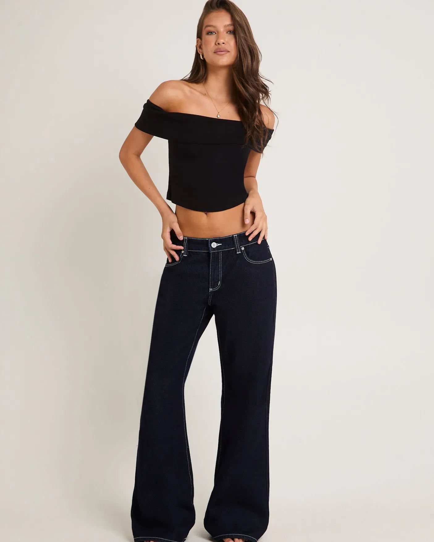 99 Low Baggy Flare Denim Jeans Nicky