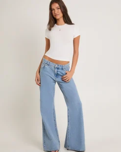 99 Low Baggy Flare Denim Jeans Paris