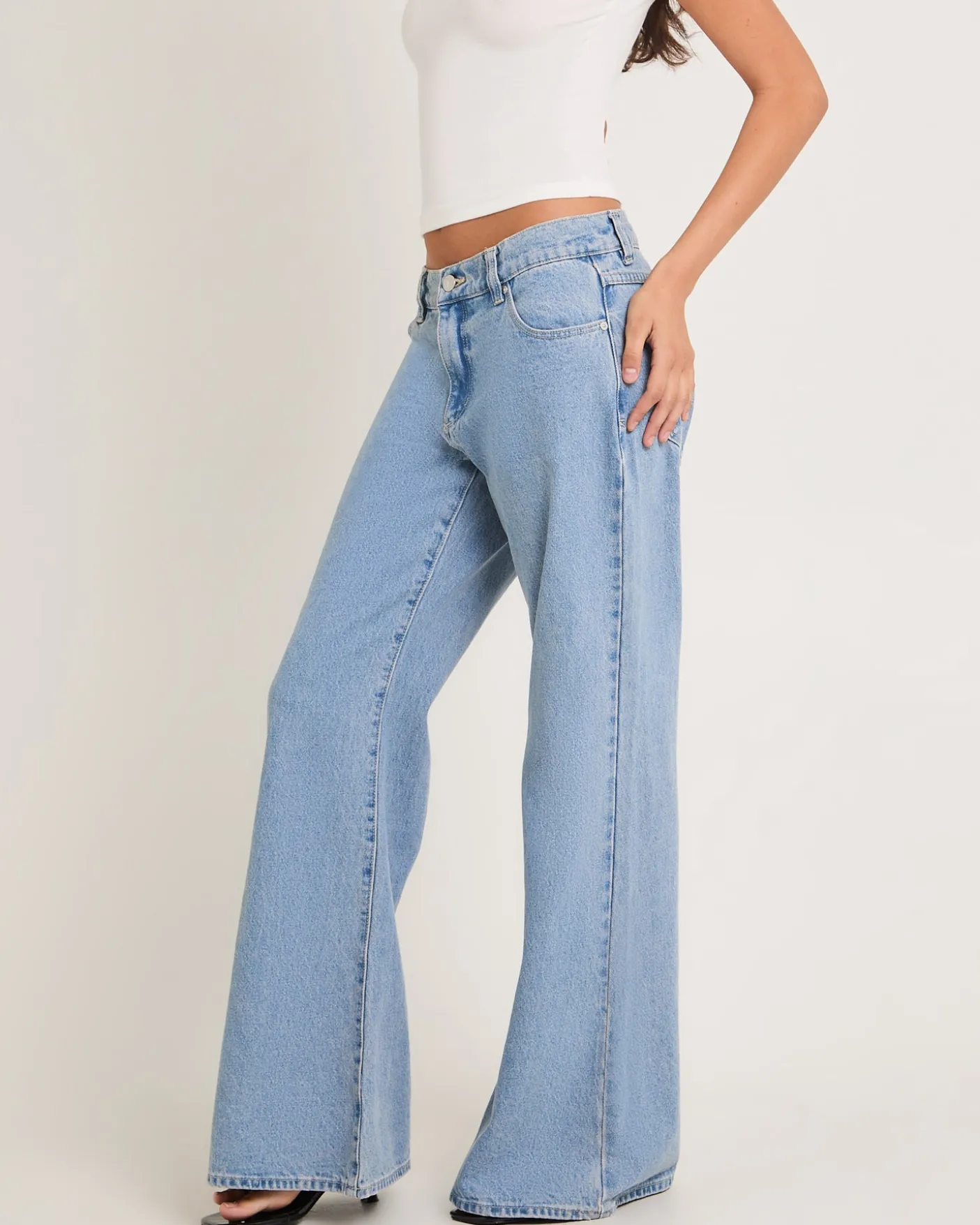 99 Low Baggy Flare Denim Jeans Paris