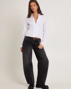 99 Low Barrel Denim Jeans Sophie Worn