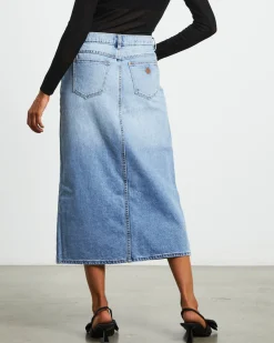 99 Low Denim Maxi Skirt Sylvie