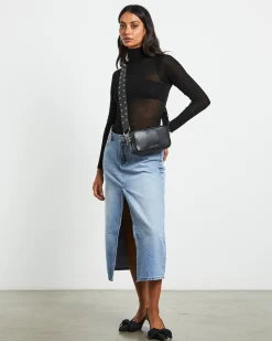 99 Low Denim Maxi Skirt Sylvie