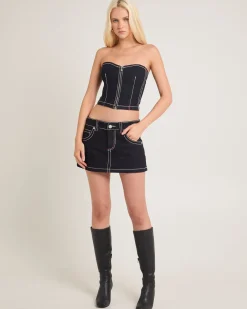 99 Low Denim Mini Skirt Cameron