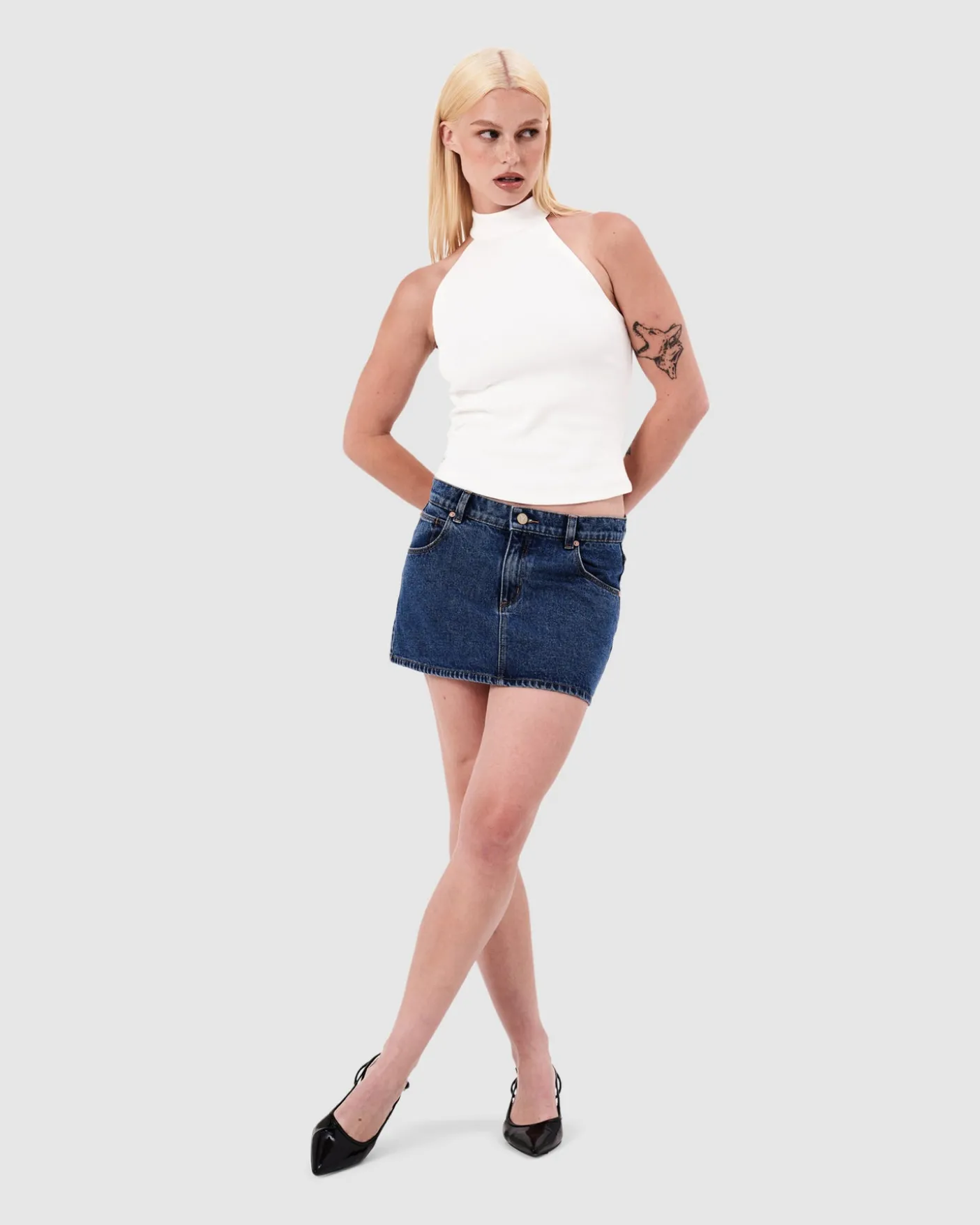 99 Low Denim Skirt Bella