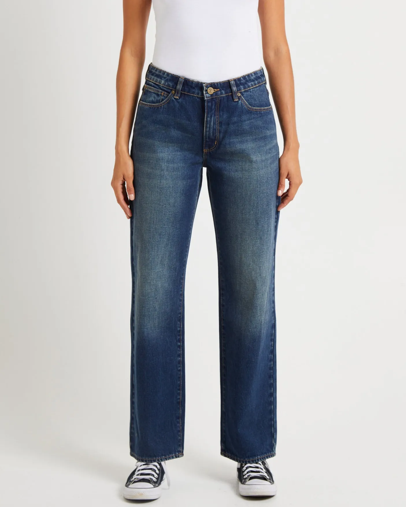 99 Low Rise Straight Denim Jeans Bella