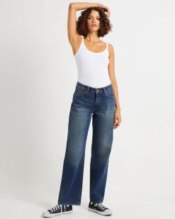 99 Low Rise Straight Denim Jeans Bella