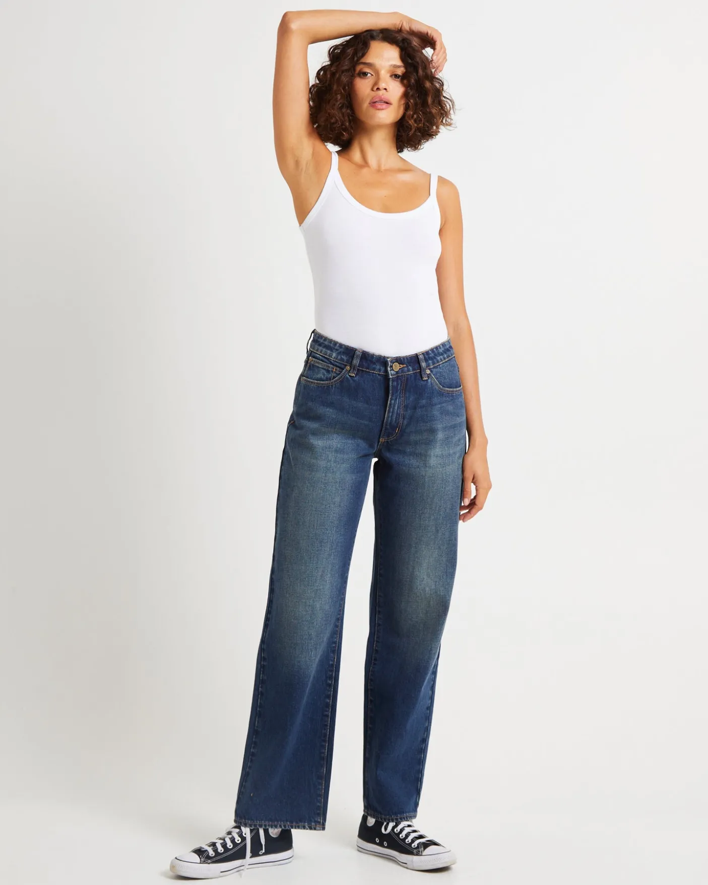 99 Low Rise Straight Denim Jeans Bella
