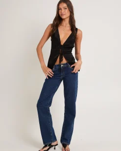 99 Low Straight Denim Jeans Tara