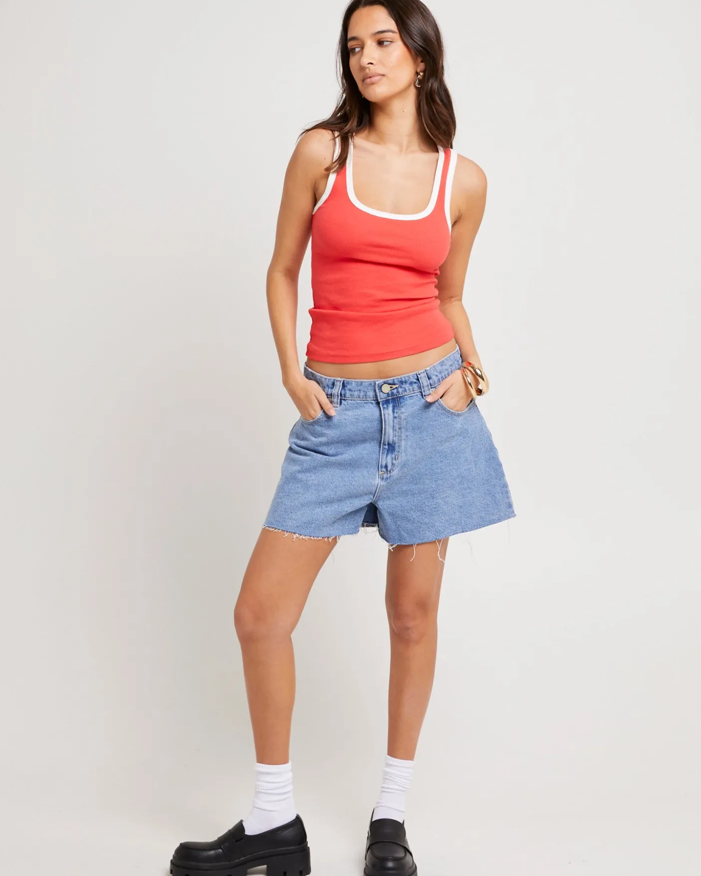 95 Mid Baggy Denim Shorts Ema