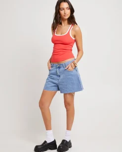 95 Mid Baggy Denim Shorts Ema