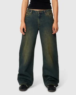 95 Mid Baggy Zip Denim Jeans Xena