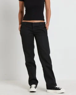 875 Washed Low Rider Pants in Black