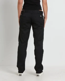 875 Washed Low Rider Pants in Black