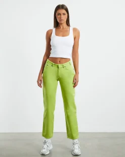 875 Washed Low Rider Pants Wild Lime