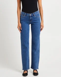 A 99 Low & Wide Jeans in Chantell Organic Blue