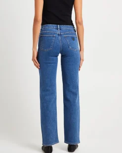 A 99 Low & Wide Jeans in Chantell Organic Blue