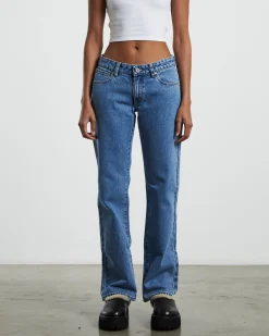 A 99 Low Rise Straight Denim Jeans