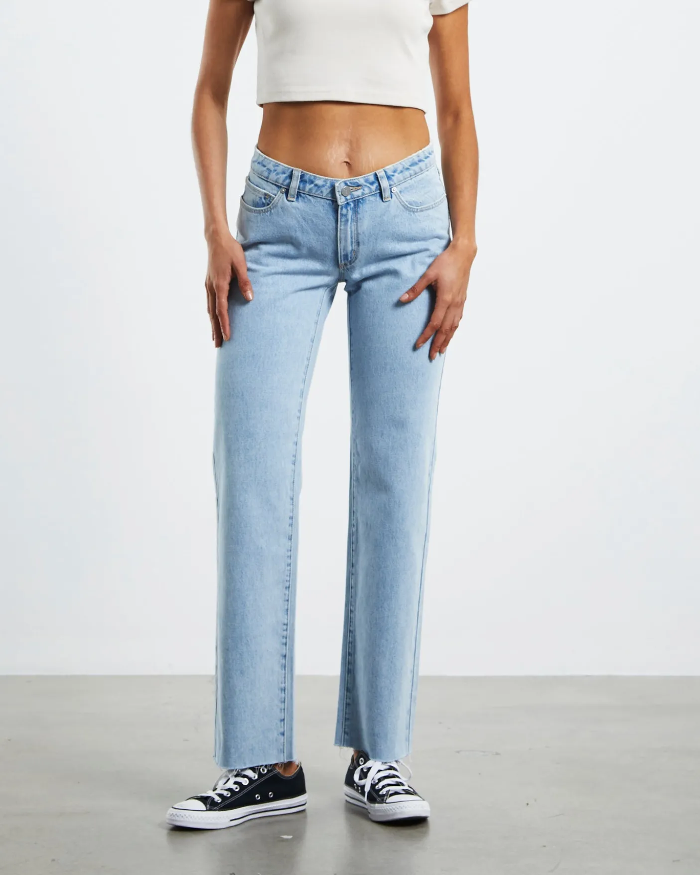 A 99 Low Rise Straight Denim Jeans
