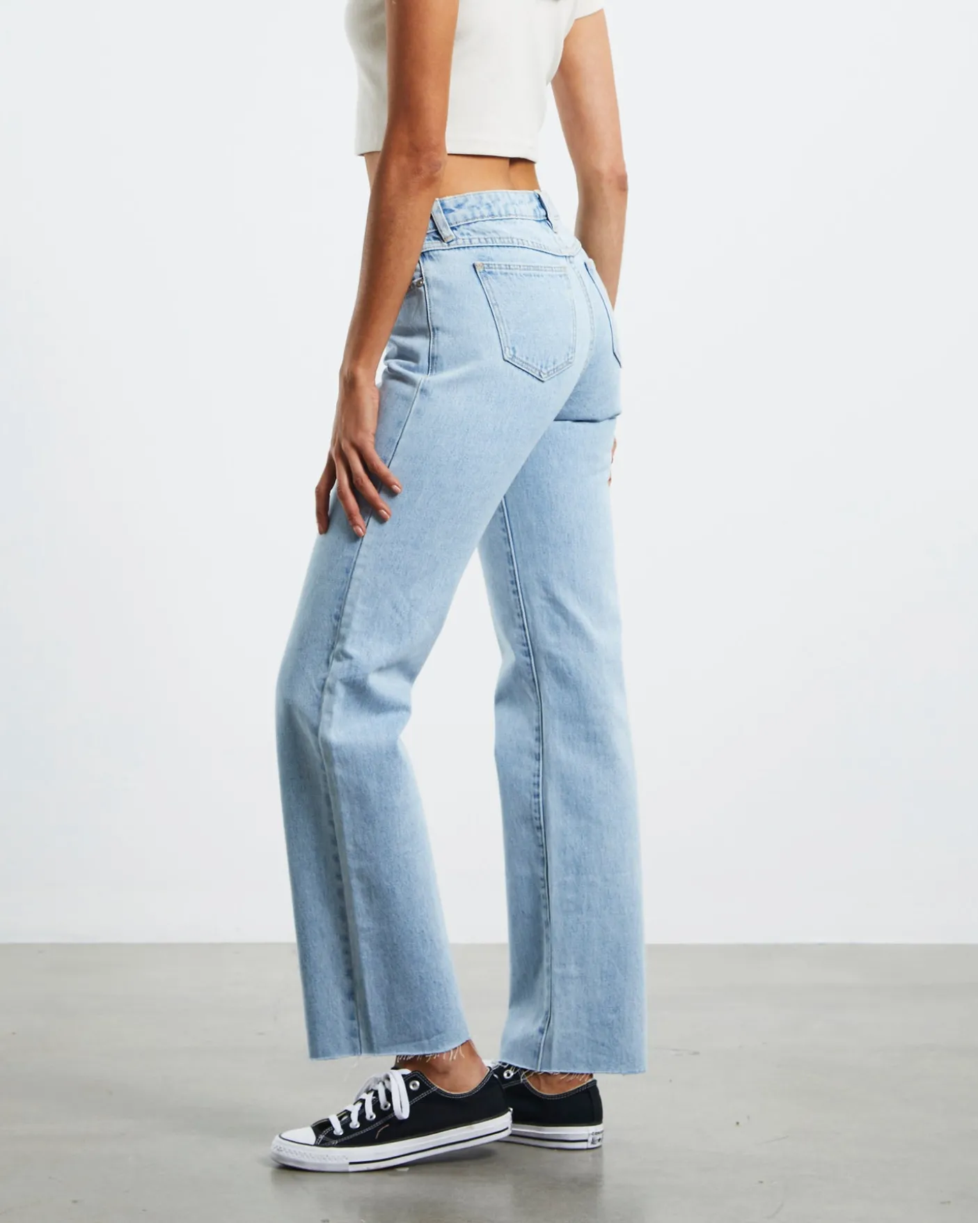 A 99 Low Rise Straight Denim Jeans