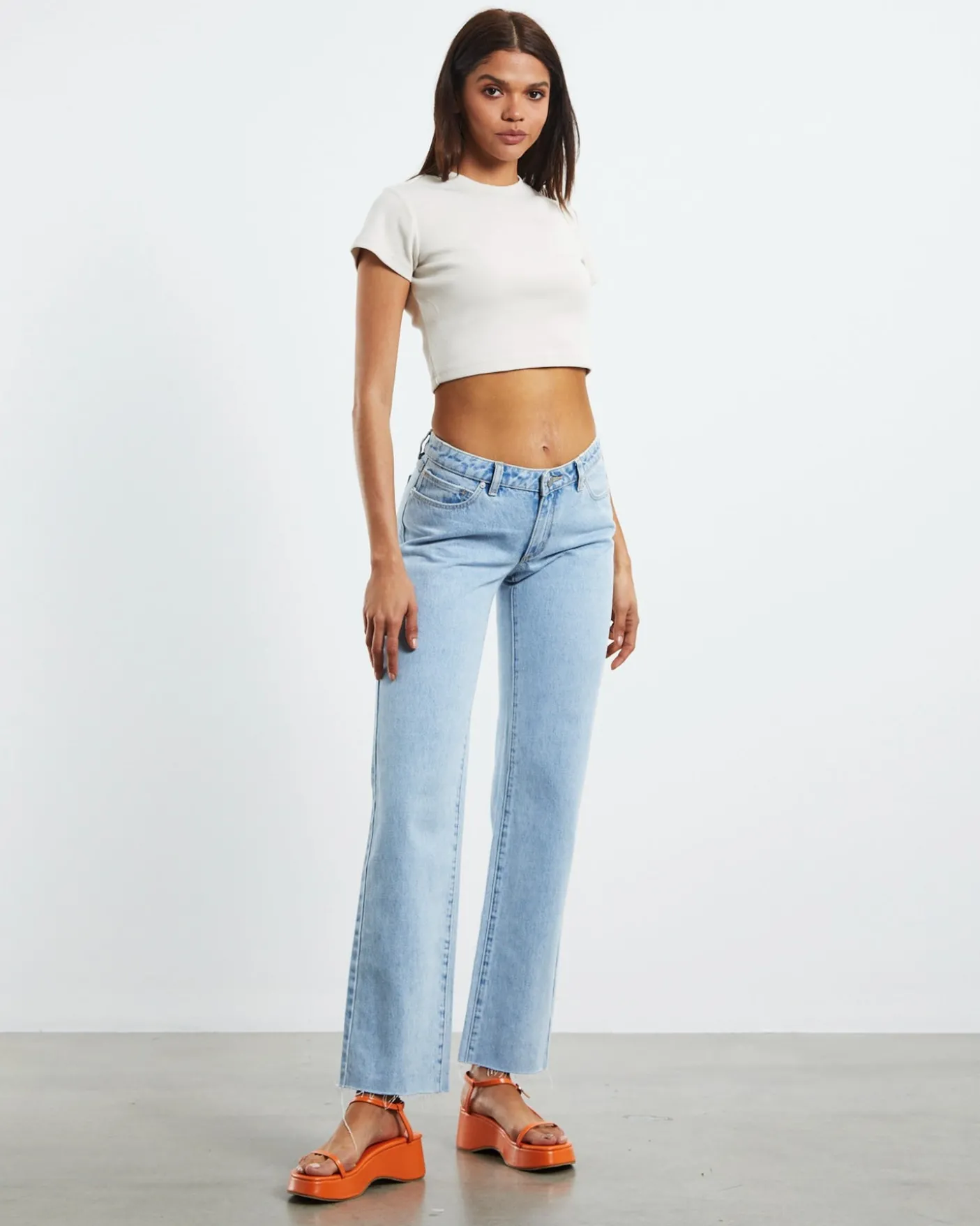 A 99 Low Rise Straight Denim Jeans