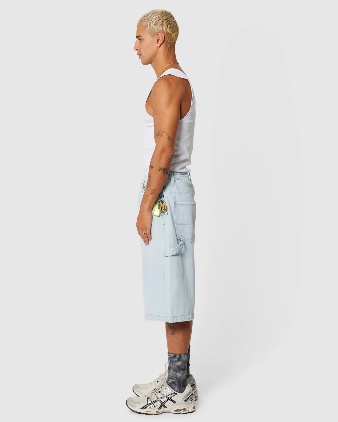 A6 Big Work Denim Shorts Hanks