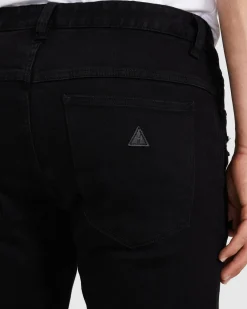 A Dropped Slim Turn Up Denim Jeans