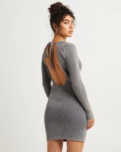 Acid Rave Rib Knit Mini Dress