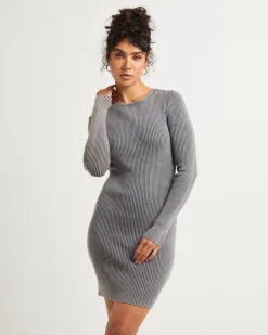 Acid Rave Rib Knit Mini Dress