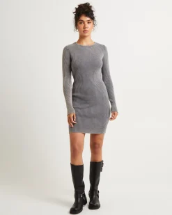 Acid Rave Rib Knit Mini Dress