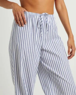 Adeline Pants in White Stripe