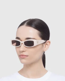 Afends X Le Specs Pretense Sunglasses Off White