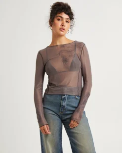 Akio Mesh Long Sleeve Top