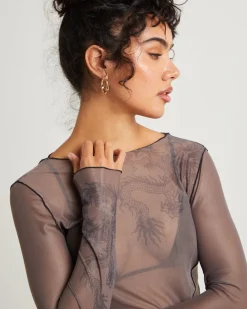 Akio Mesh Long Sleeve Top