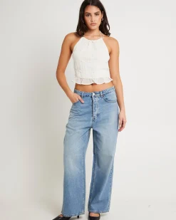 Alda Shirred Backless Top