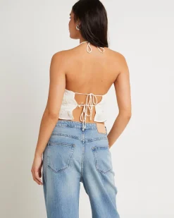 Alda Shirred Backless Top
