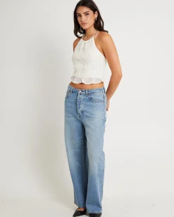 Alda Shirred Backless Top
