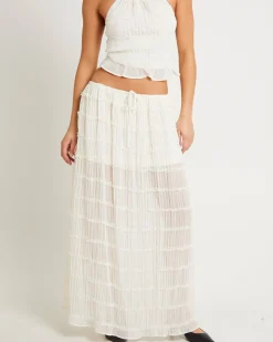 Alda Shirred Maxi Skirt