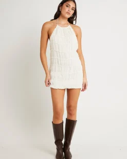 Alda Shirred Mini Dress