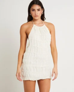 Alda Shirred Mini Dress
