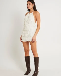 Alda Shirred Mini Dress