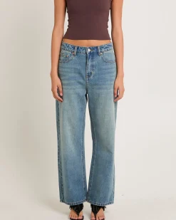 Alexa Mid Rise Denim Jeans Petite Relaxed