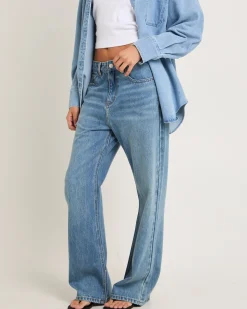 Alexa Mid Rise Relaxed Denim Jeans
