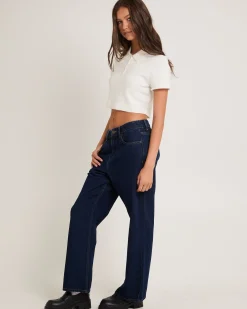 Alexa Mid Rise Relaxed Denim Jeans