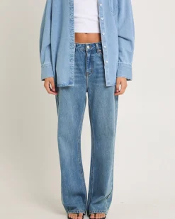 Alexa Mid Rise Relaxed Denim Jeans
